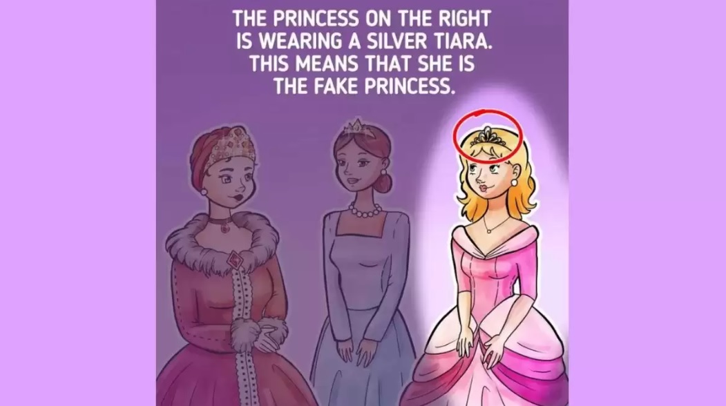 IQ-testpussel: hitta den falska prinsessan på bilden IQ-testpussel: hitta den falska prinsessan på bilden