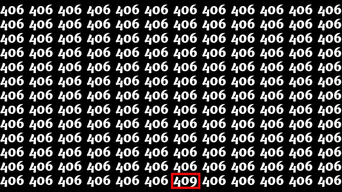 Ett pussel för dem med utmärkt syn: du måste hitta 409 på 15 sekunder. Ett pussel för dem med utmärkt syn: du måste hitta 409 på 15 sekunder.