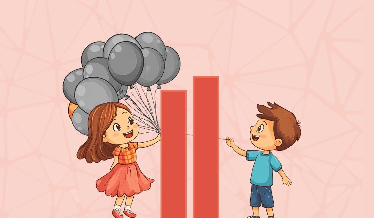 Pojke håller i en orange ballong / collage med Moje-foto Pojke som håller i en orange ballong / collage med Moje-foto