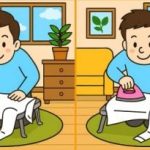 IQ-test: hitta 3 skillnader i bilden av en pojke som stryker en skjorta på 85 sekunder IQ-test: hitta 3 skillnader i bilden av en pojke som